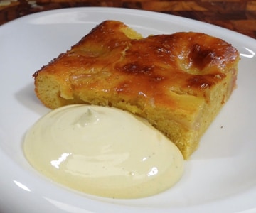 Fluffy Apple Cake with Vanilla Foam