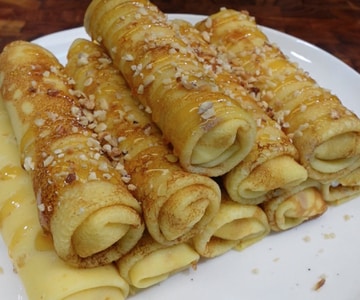 Crêpes with mascarpone cream