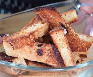 Caramel Panettone Crostini