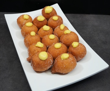 Pastry Cream-filled Italian Castagnole (Carnival Fried Sweet Dough Balls)