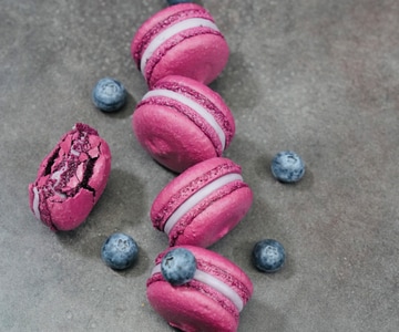 Blueberry Macarons