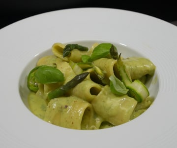 Paccheri with Asparagus and Pecorino