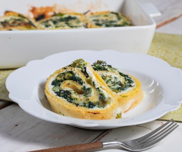 Crepe Roll with Asparagus and Spinach