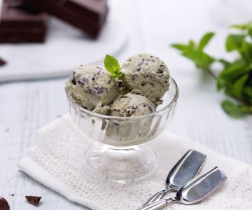 Mint and Chocolate Chip Ice Cream