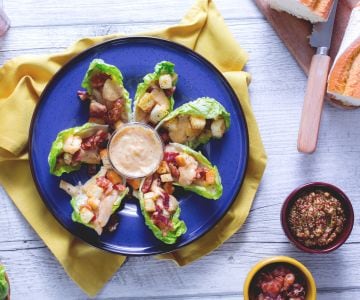 Chicken Caesar Salad on Baby Lettuce