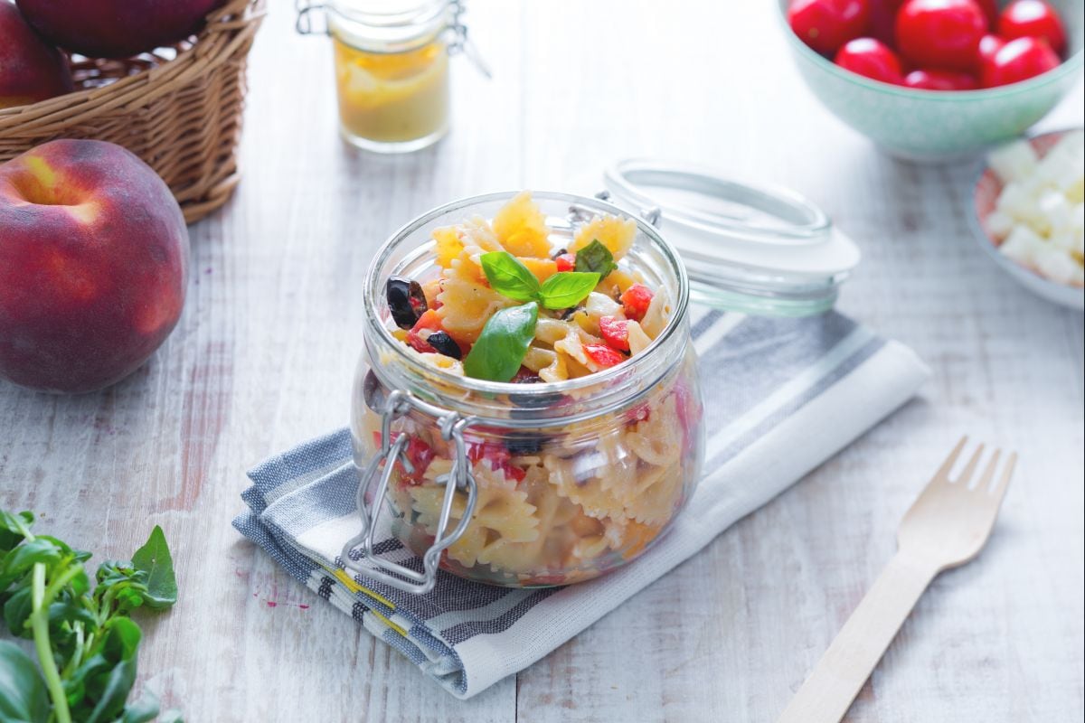 Pasta Salad with Peaches