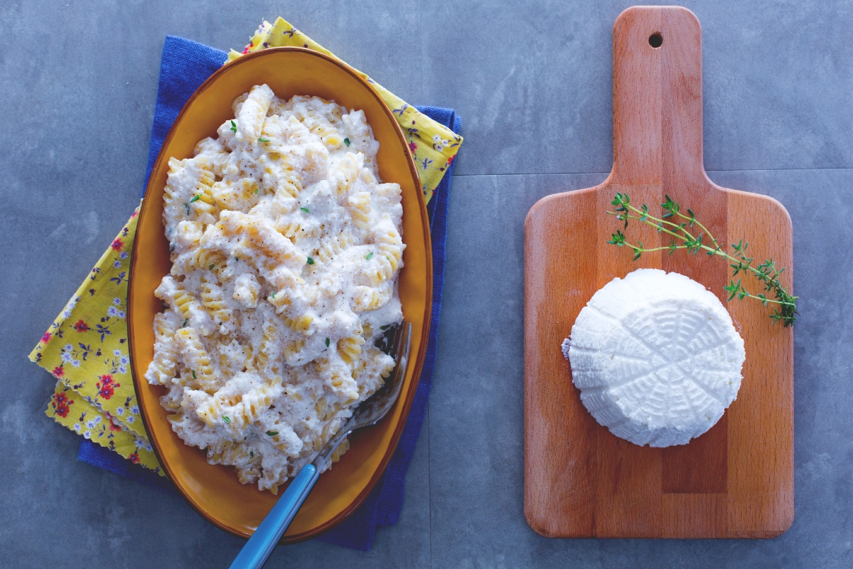 Pasta and ricotta