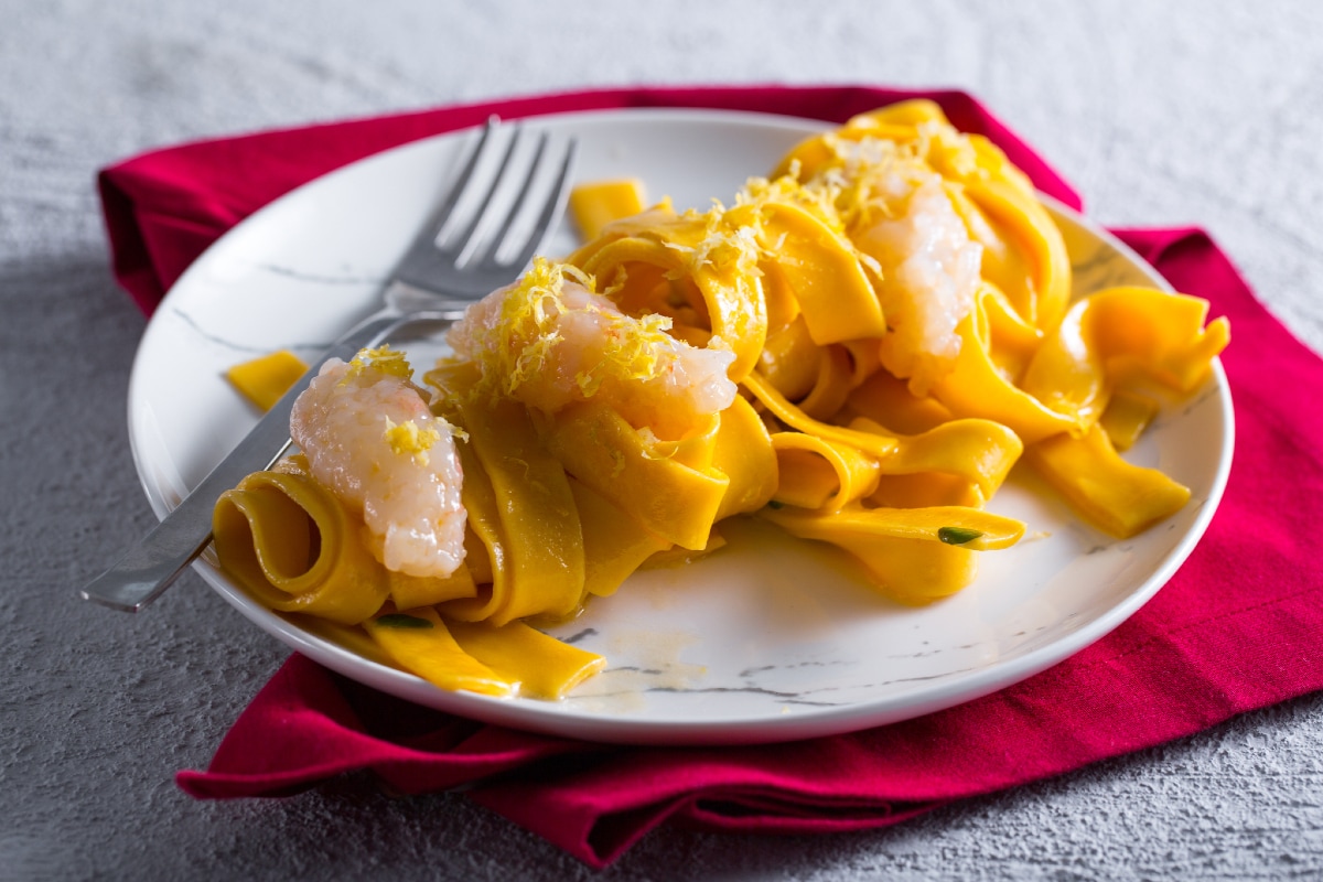 Tagliatelle with Lemon and Scampi