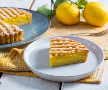 Lemon tart with olive oil shortcrust pastry