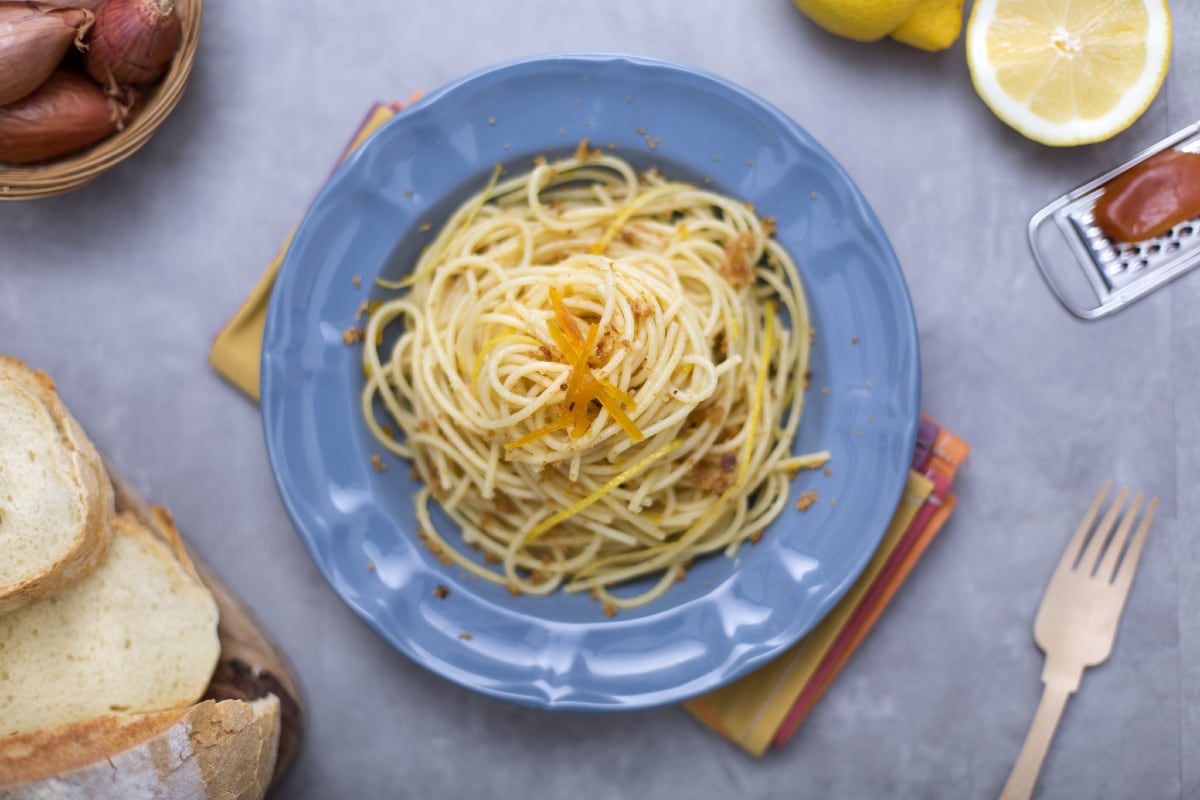 Spaghetti with Bottarga and Breadcrumbs