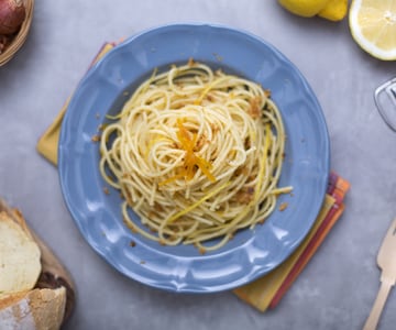 Spaghetti with Bottarga and Breadcrumbs