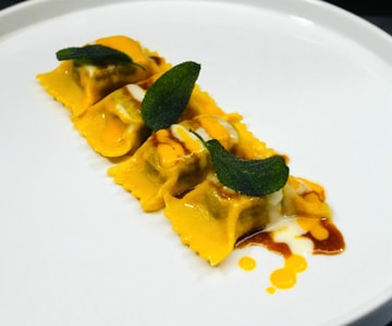 Beef Ravioli with Saffron Sauce