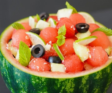 Watermelon and Cucumber Salad