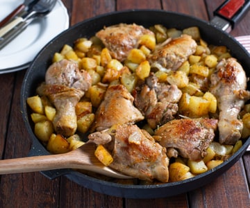 Rustic chicken with potatoes