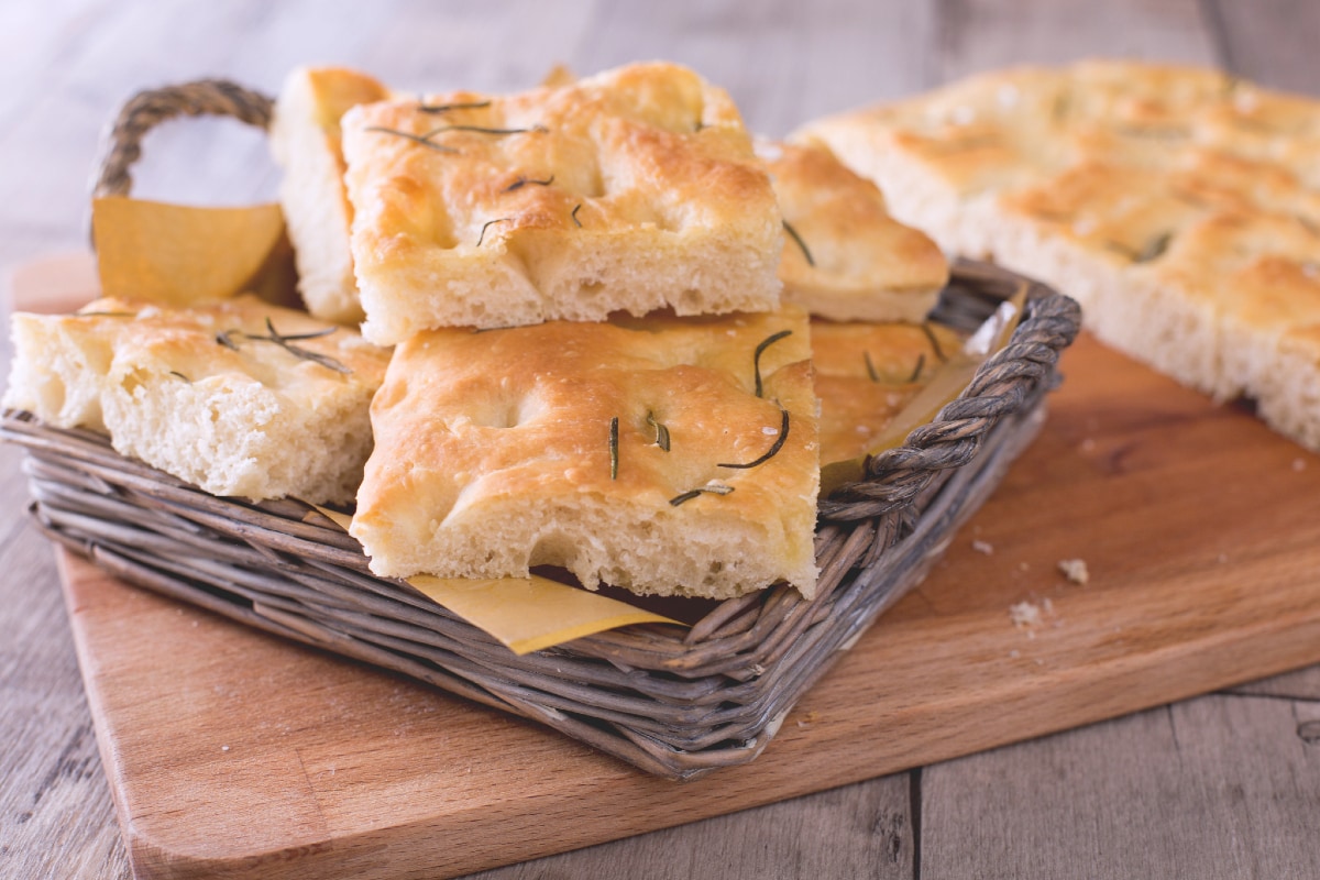 Simple homemade focaccia