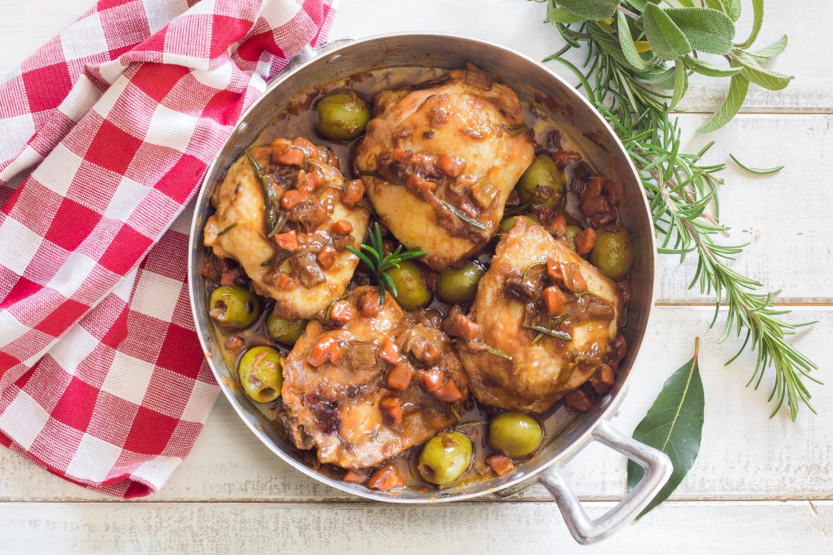 Chicken Cacciatore in White