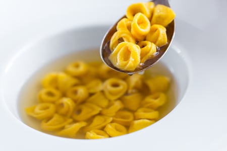 Tortellini in broth