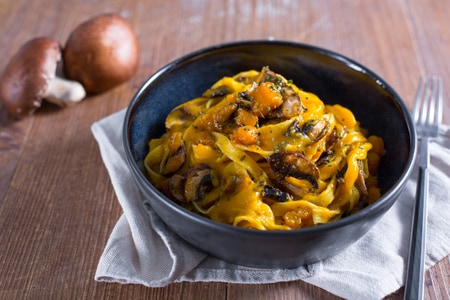 Pumpkin and Mushroom Pasta