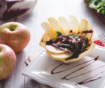 Parmesan Baskets with Crunchy Apple Salad