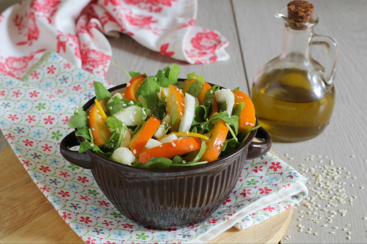 Persimmon, Arugula, and Fennel Salad