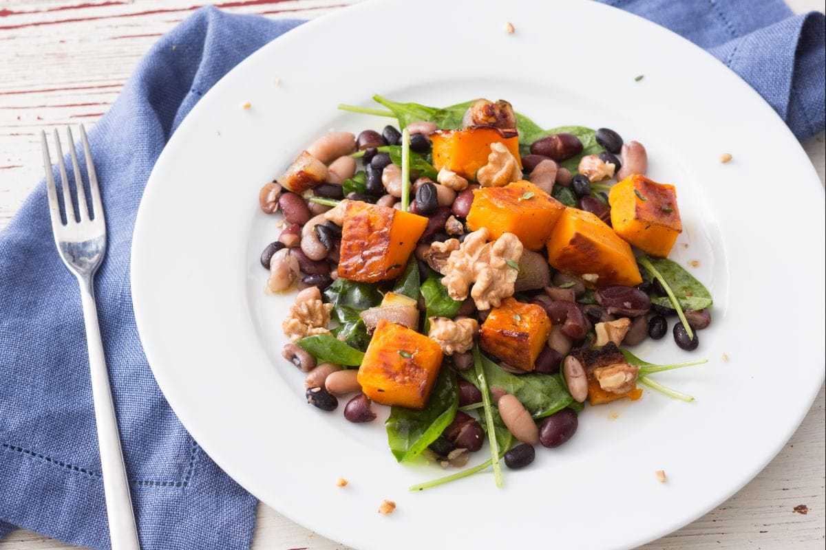 Mixed Bean and Pumpkin Salad