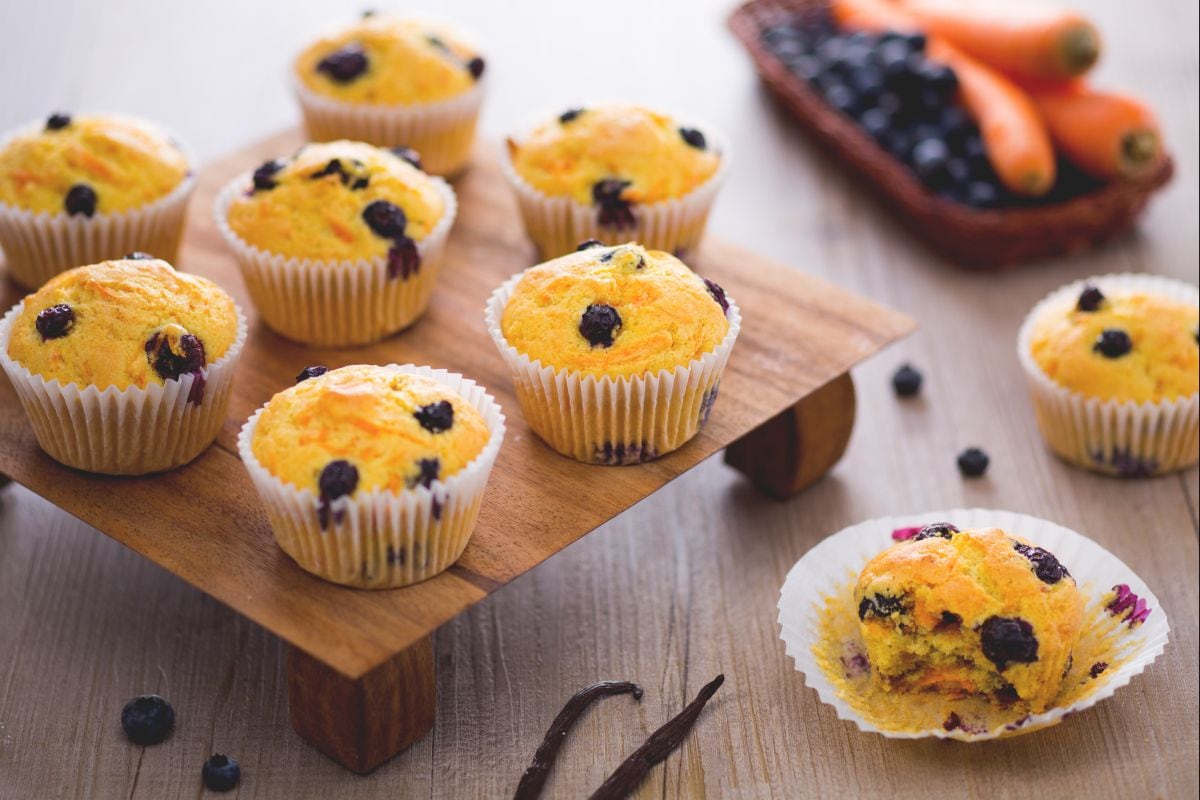 Carrot and Blueberry Muffins