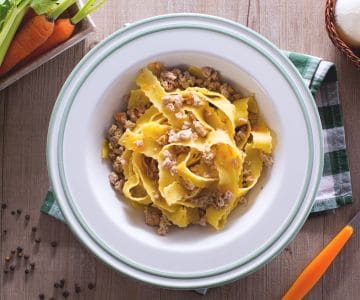 Pappardelle with White Ragù of Cinta Senese