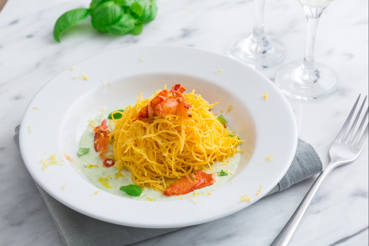 Tagliolini with Lobster on Burrata Cream