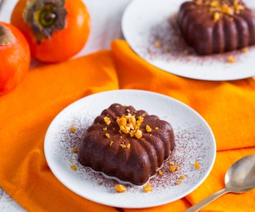 Persimmon and Cocoa Pudding