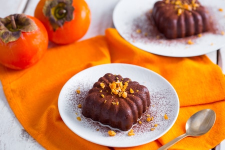 Persimmon and Cocoa Pudding