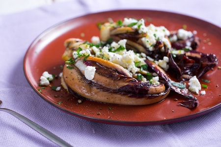 Savory pan-fried radicchio