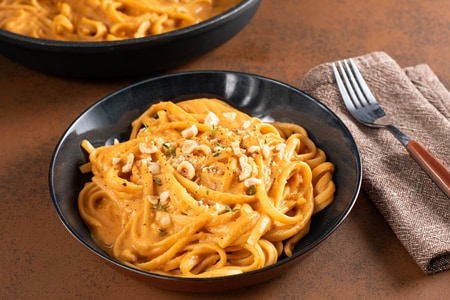 Pasta with Baked Vegetable Cream