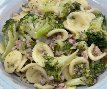 Orecchiette with broccoli and sausage