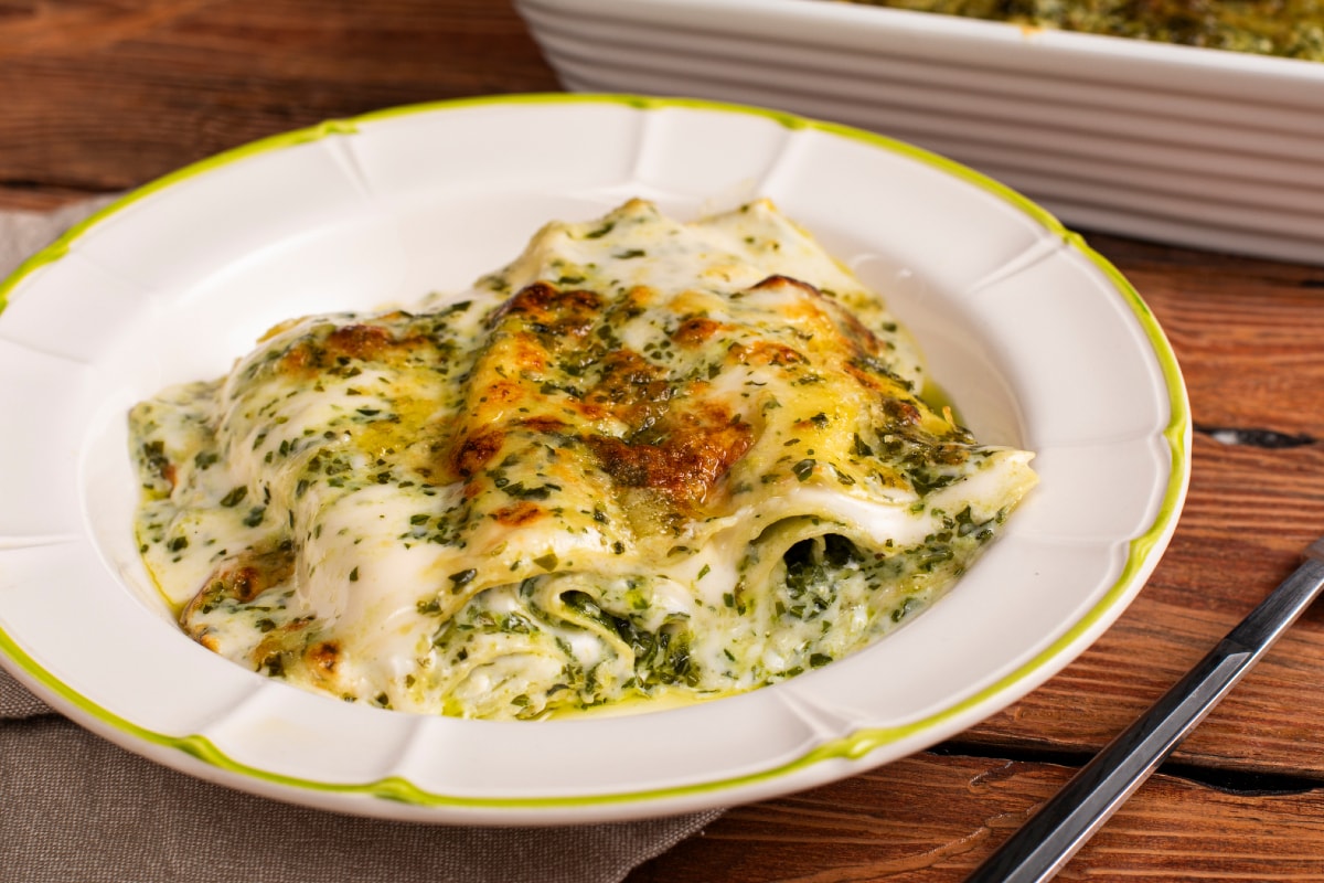 Microwave Pesto Lasagna