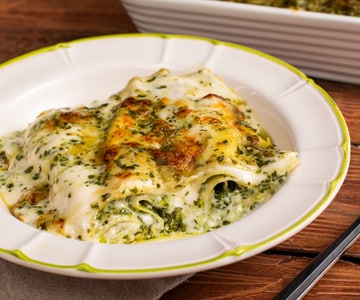 Microwave Pesto Lasagna