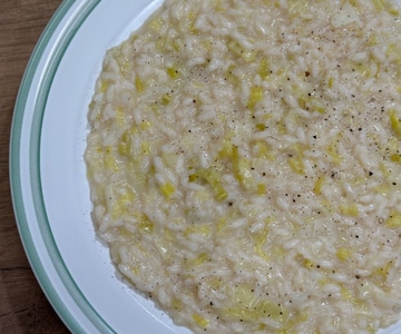 Leek risotto