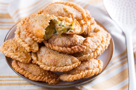 Empanadas with Gorgonzola and Leeks