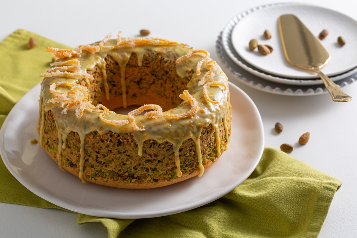 Orange and Pistachio Bundt Cake