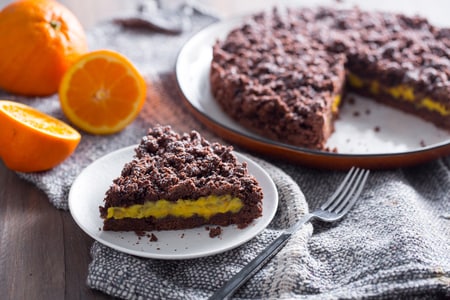 Chocolate and Orange Crumble Cake