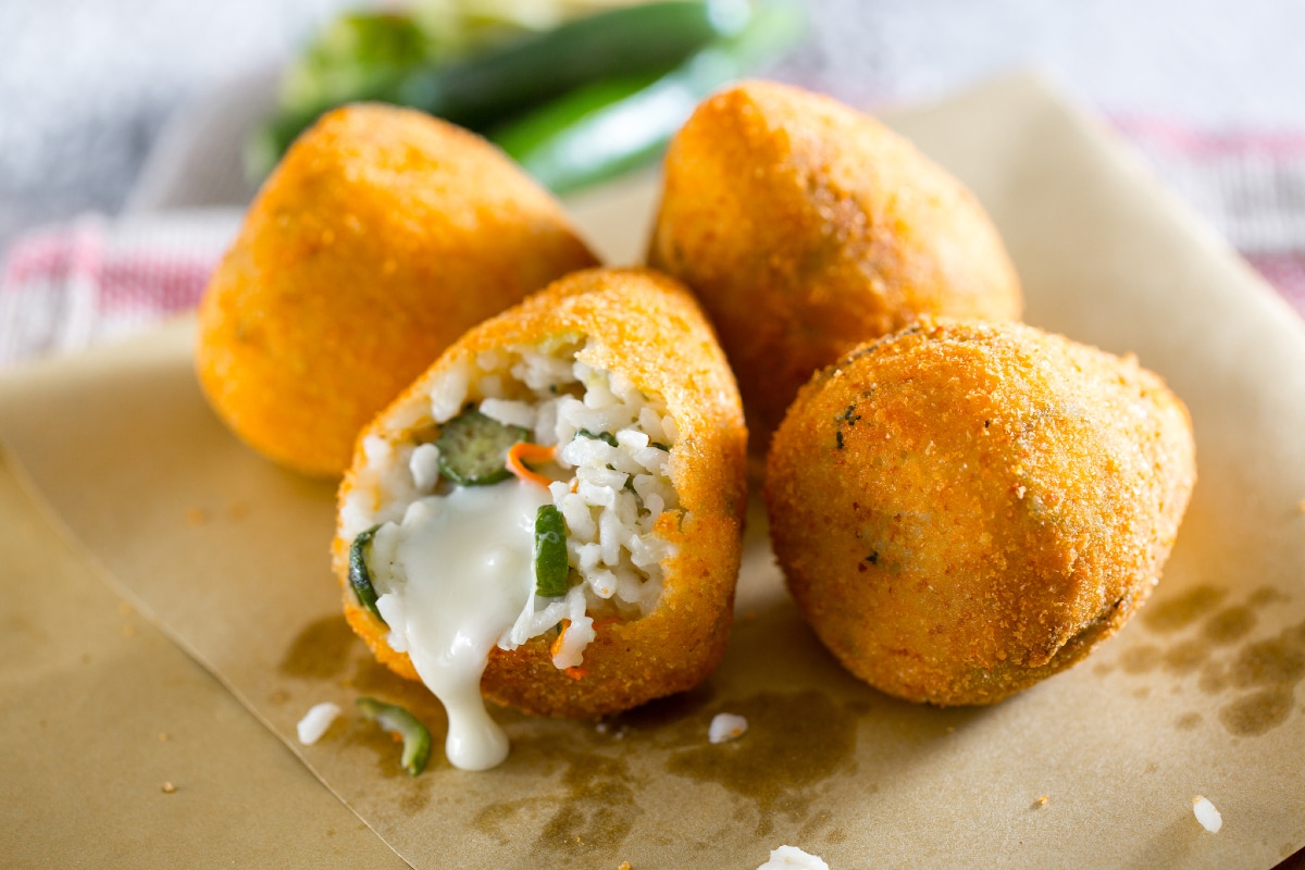 Arancini with zucchini