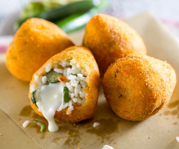 Arancini with zucchini